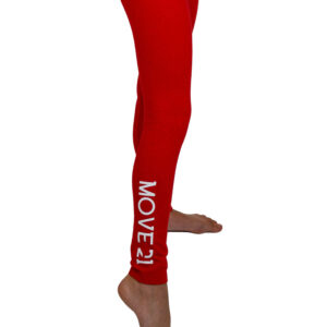 Move 21 legíny - dětské - červené / bílé logo