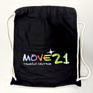 Stahovací batoh černý s barevným logem